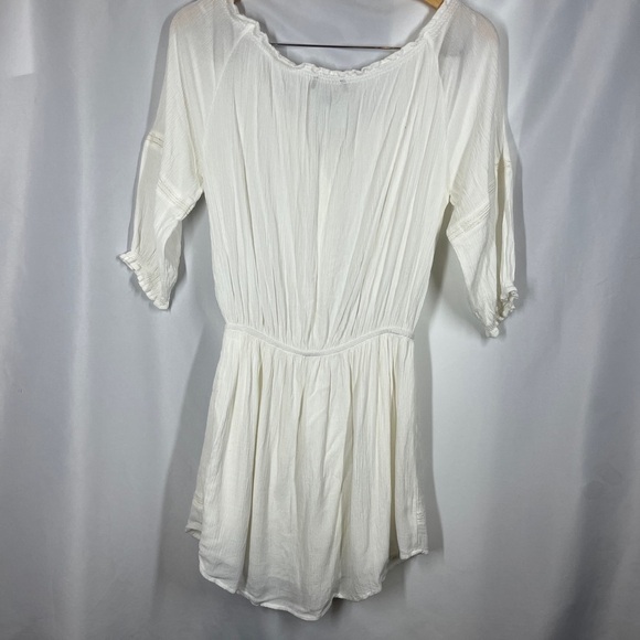 Lulus Zappa Off The Shoulder Dress White Front Tie Tassel Women’s Size Small - Picture 4 of 8